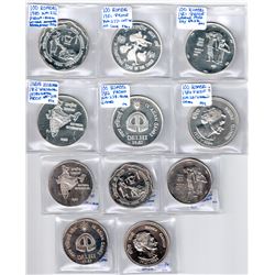 INDIA: SET of 11 commemorative coins