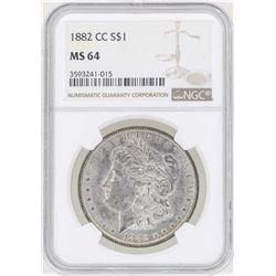 1882-CC $1 Morgan Silver Dollar Coin NGC MS64