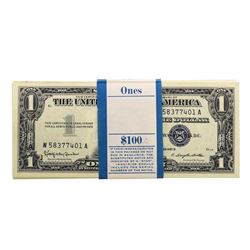 Pack of (100) Consecutive 1957B $1 Silver Certificate Notes
