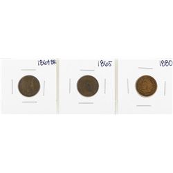 Lot of (3) Indian Head Cent Coins