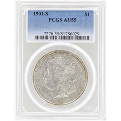 1901-S $1 Morgan Silver Dollar Coin PCGS AU55
