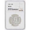 Image 1 : 1947 Walking Liberty Half Dollar Coin NGC MS64