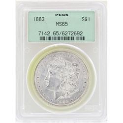 1883 $1 Morgan Silver Dollar Coin PCGS MS65