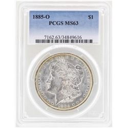 1885-O $1 Morgan Silver Dollar Coin PCGS MS63