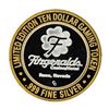 .999 Silver Fitzgeralds Casino & Hotel $10 Limited Edition Gaming Token