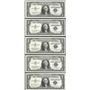 Image 1 : Lot of (5) 1957 $1 Silver Certificate Notes Uncirculated