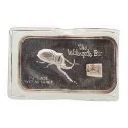 1973 The Watergate Bug Colonial Mint 1 oz .999 Fine Silver Art Bar
