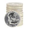 Image 1 : Roll of (20) 1958 Brilliant Uncirculated Franklin Half Dollars