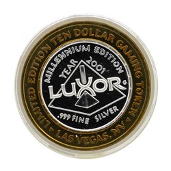 .999 Silver Luxor Las Vegas, NV Casino $10 Casino Limited Edition Gaming Token