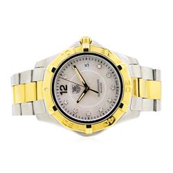 Stainless Steel and Gold Plated Men's Tag Heuer Aquaracer Wristwatch
