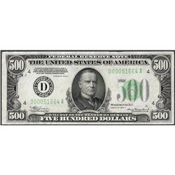 1934A $500 Federal Reserve Note Cleveland