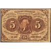 Image 1 : July 17, 1862 Five Cents First Issue Fractional Currency Note