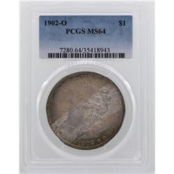 1902-O $1 Morgan Silver Dollar Coin PCGS MS64 NICE TONING