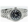 Image 3 : Rolex Men's Stainless Steel Black String Diamond 36MM Datejust Wristwatch