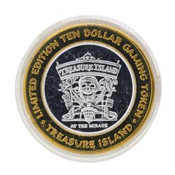 .999 Silver Treasure Island Las Vegas, Nevada $10 Casino Limited Edition Gaming