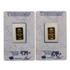 Image 2 : Lot of (2) Suisse 2.5 Gram Fine Gold Pamp Gold Bars