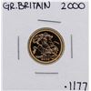 2000 Great Britain Elizabeth II 1/2 Sovereign Gold Coin