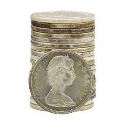 Roll of (20) 1967 Brilliant Uncirculated Canadian Dollars