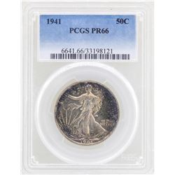 1941 Proof Walking Liberty Half Dollar Coin PCGS PR66