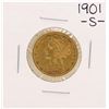 Image 1 : 1901-S $5 Liberty Head Half Eagle Gold Coin