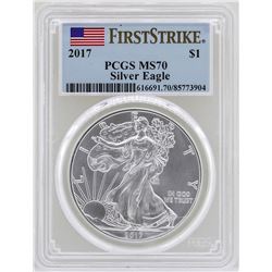 2017 $1 American Silver Eagle Coin PCGS MS70 First Strike