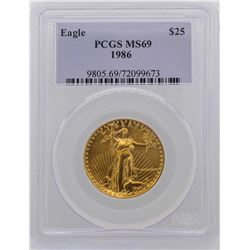 1986 $25 American Gold Eagle Coin PCGS MS69