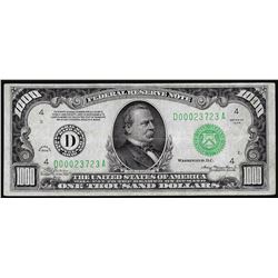 1934 $1,000 Federal Reserve Note Cleveland