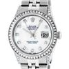 Rolex Men's Stainless Steel MOP Diamond Lugs 36MM Datejust Wristwatch
