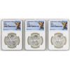 Lot of 1982Mo/1983Mo/1985Mo Mexico Libertad Onza Silver Coins NGC MS66