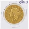 1865-S Type 1 Civil War Era $20 Liberty Head Double Eagle Gold Coin