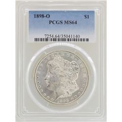 1898-O $1 Morgan Silver Dollar Coin PCGS MS64
