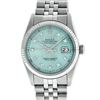 Image 1 : Rolex Men's Stainless Steel Ice Blue Diamond Datejust Wristwatch