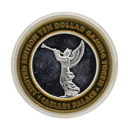 .999 Silver Caesars Palace Las Vegas, Nevada $10 Casino Limited Edition Gaming T