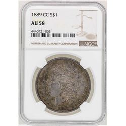 1889-CC $1 Morgan Silver Coin NGC AU58