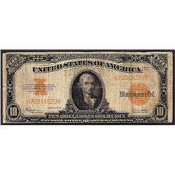 1922 $10 Gold Certificate Note