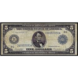 1914 $5 Federal Reserve Blue Seal Note