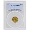 Image 1 : 1927 $2 1/2 Indian Head Quarter Eagle Gold Coin PCGS Genuine