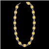 Image 2 : 66 CTW Citrine & Micro VS/SI Diamond Eternity Necklace 14K Yellow Gold - REF-794K5W - 23040