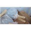 Image 8 : Qty 19  Round Bamboo-Handled Wire Skimmer 8"-10"
