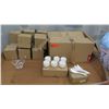Image 1 : Qty 8 Boxes of 6 White Creamers, Qty 11 5" Glass Bowls, Qty 1 Box White Soup Spoons