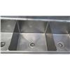 Image 8 : Stainless 3 Basin Dish washing Sink with Faucet (Pick-up from Mililani)
