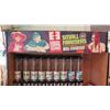 Image 2 : Trade Fixtures Radeus 418 Gravity Dispensers (9pcs) w/ Wooden Display Cabinet 48 x 19.5 x 73 H