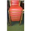 Image 2 : Vinyl Upholstered Stackable Chairs, Approx 18 Red/Blue & 16 Gold/Red