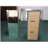Image 2 : 2 Tall Bathroom Medicine Cabinets (One Has Mirrored Panel) 16.5 x 7 x 42 H