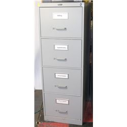 GREY 4 DRAWER FILING CABINET