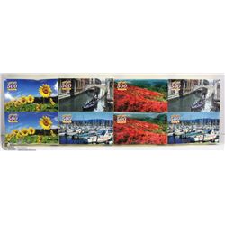 GROUP OF EIGHT 500 PC PUZZLES