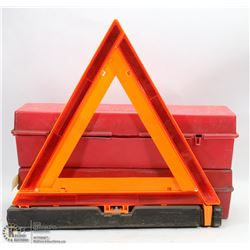 PAIR OF ROAD SAFETY HAZARD TRIANGLES