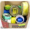 Image 1 : BOX OF VARIOUS ROLLS OF TAPE - NEW AND USED