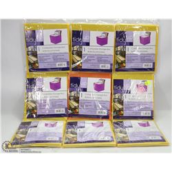 LOT OF 9 STORAGE BAGS