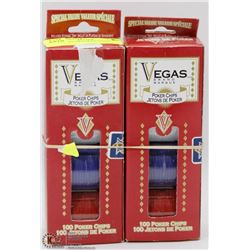 2 NEW SETS OF POKER CHIPS